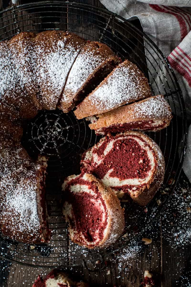 Red Velvet Marble Pound Cake